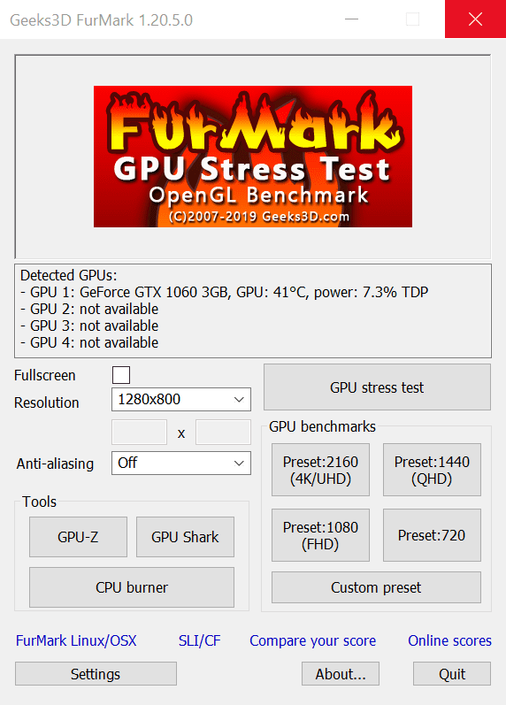 Скачать бесплатно программу FurMark 1.34.0.0 на PC