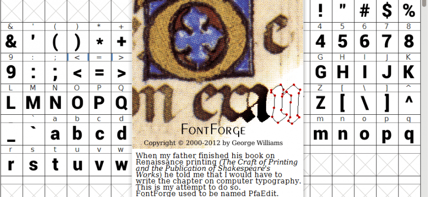 Скачать бесплатно программу FontForge 2023.01.01 на PC