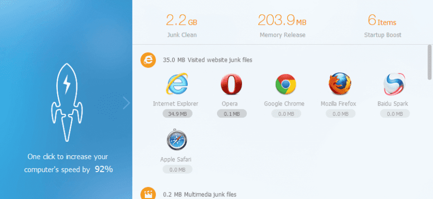 Скачать бесплатно программу Baidu PC Faster 5.1.3.131061 на PC