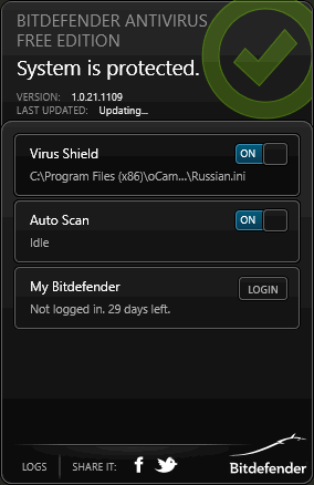 Скачать бесплатно программу Bitdefender Antivirus Free 1.0.17.169 на PC