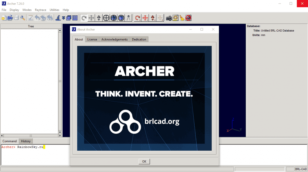 Скачать бесплатно программу BRL-CAD Archer 7.30.2-1 на PC