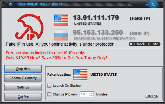 Скачать бесплатно программу Free Hide IP 4.2.0.6 на PC